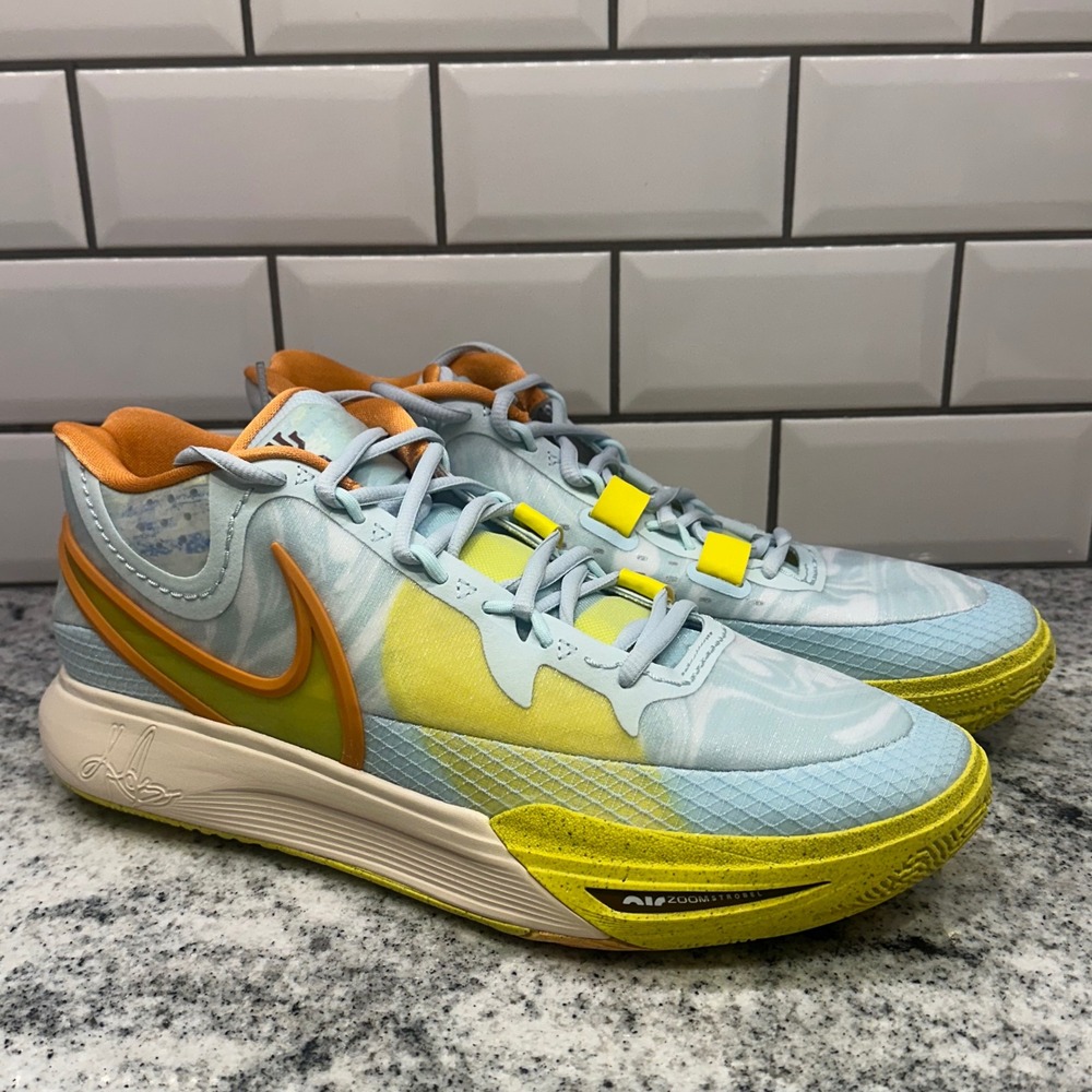 New Nike Mens 13 Kyrie Low 5 Basketball Shoes Yellow DJ6017-400 Marbled Athletic